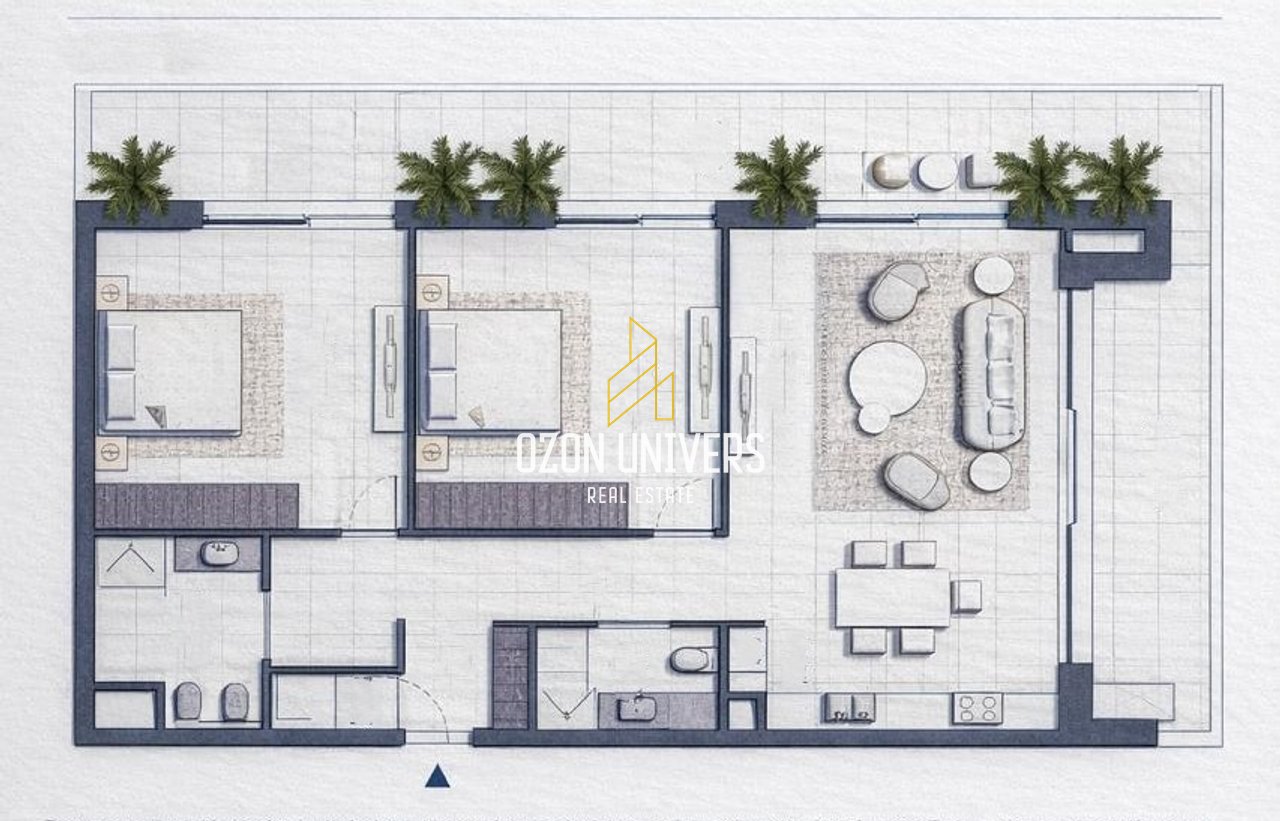 Apartament 2+1+2 për shitje, në Beach Views Residence Durrës