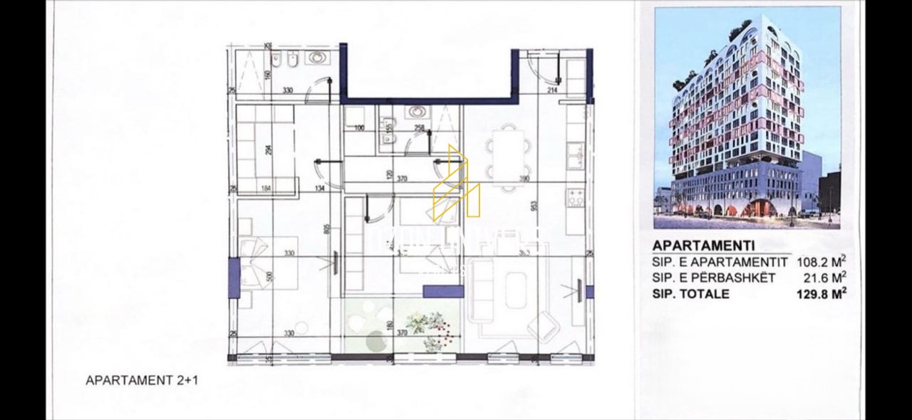 Apartament 2+1+2 në shitje, tek White Tower, Komuna e Parisit