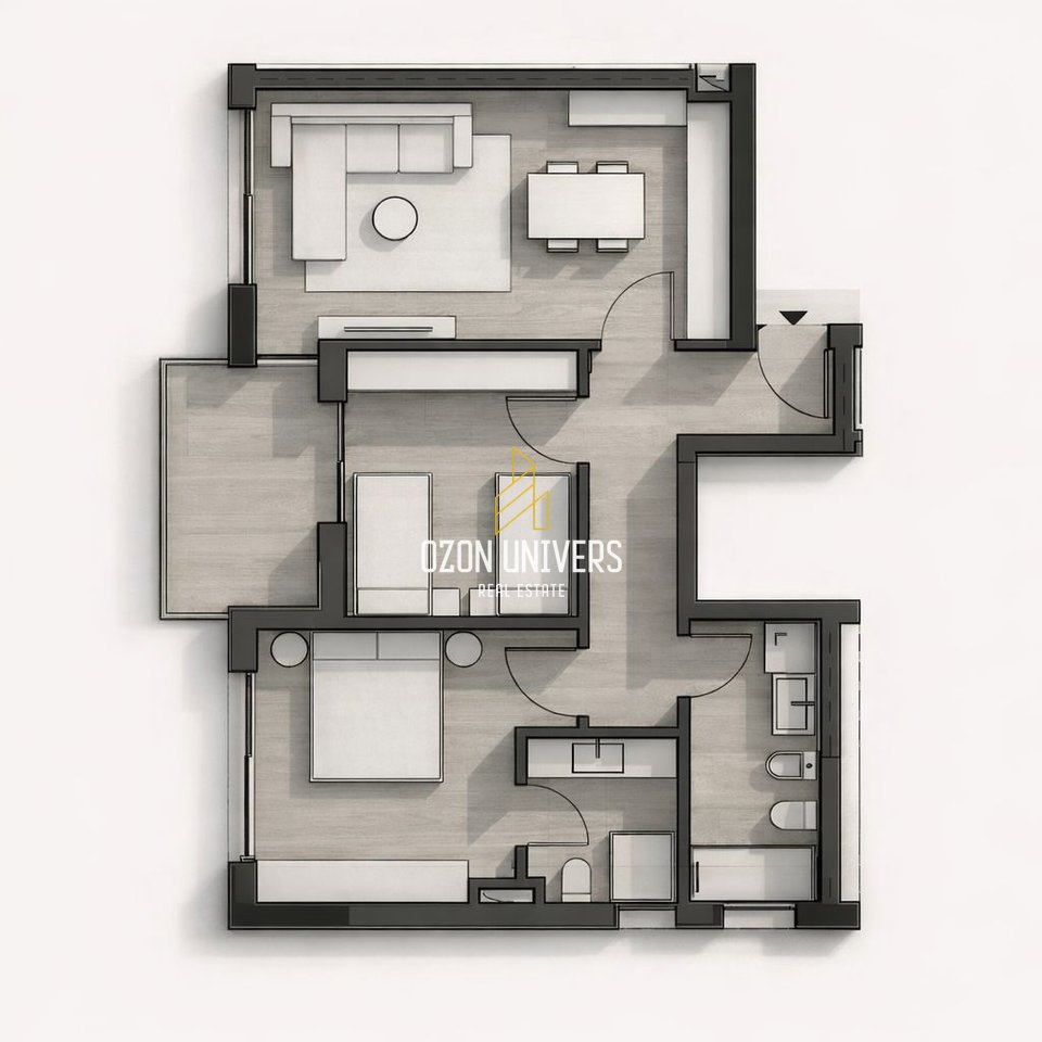 Appartamento 2+1 in vendita, presso il Complesso Ajka!