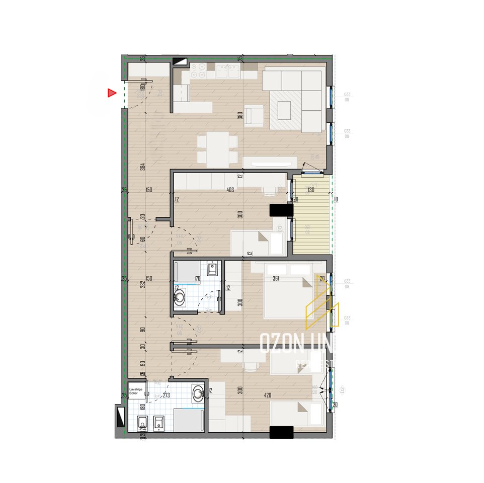 3+1+2 Apartment for Sale, at Univers City Residence, near Qtu