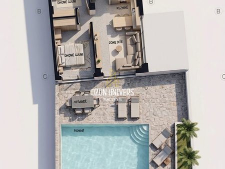Apartament 2+1 me pishinë, tek Ionian Palasë!