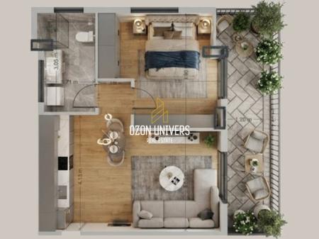 Apartament 1+1 me hipotekë për shitje, tek Kodra e Diellit!