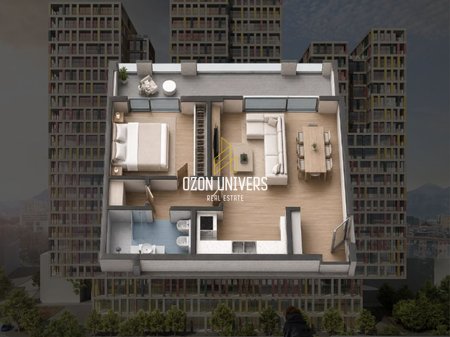 Apartament 1+1 për shitje, Manhattan Residence, Zogu i Zi!