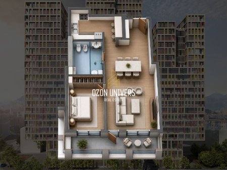 Apartament 1+1 për shitje tek Manhattan Residence, Zogu i Zi!