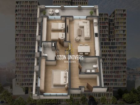Appartamento 2+1+2 in vendita a Manhattan Residence, Zogu i Zi!