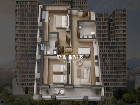 Appartamento 2+1+2 in vendita, Manhattan Residence, Zogu i Zi!