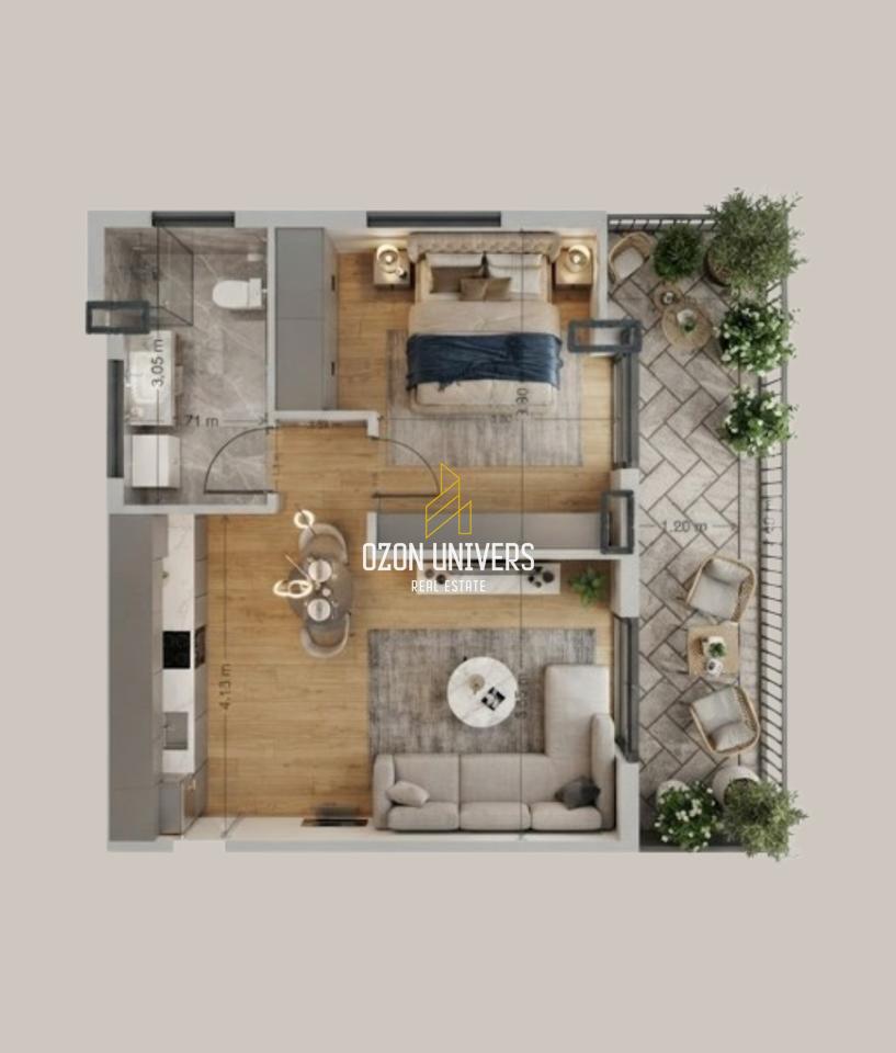 Apartament 1+1 me hipotekë për shitje, tek Kodra e Diellit!