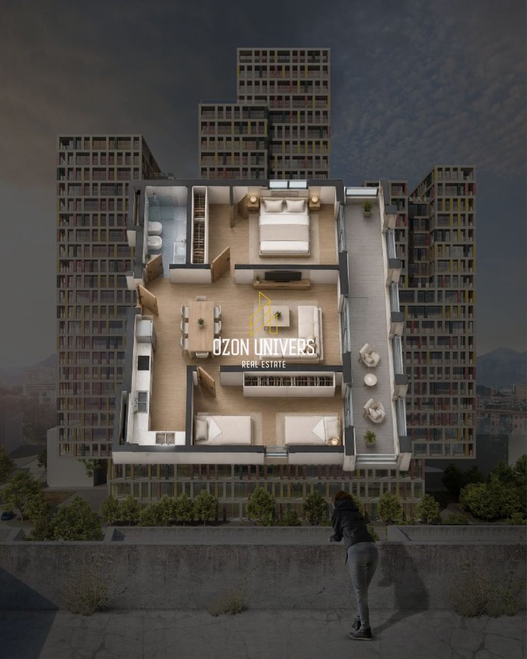 Appartamento 2+1 in vendita, Manhattan Residence, Zogu i Zi!