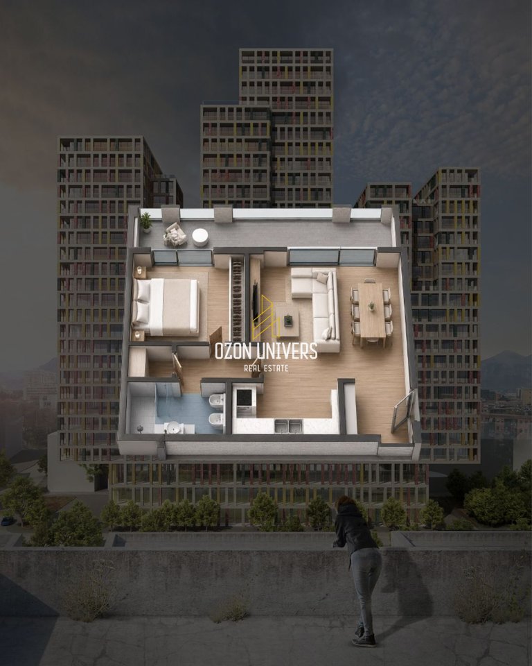 Appartamento 1+1 in vendita, Manhattan Residence, Zogu i Zi!