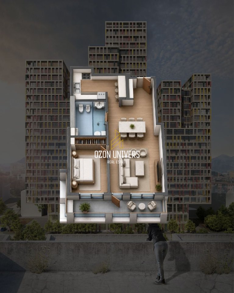 Apartament 1+1 për shitje tek Manhattan Residence, Zogu i Zi!