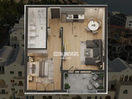 Apartment 1+1 for sale, at Square Village, Dhërmi!