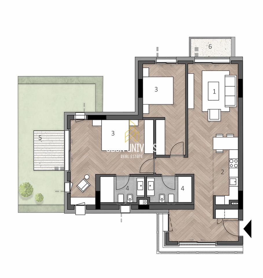 Apartament 2+1+2+parkim për shitje në Green Coast 2 !