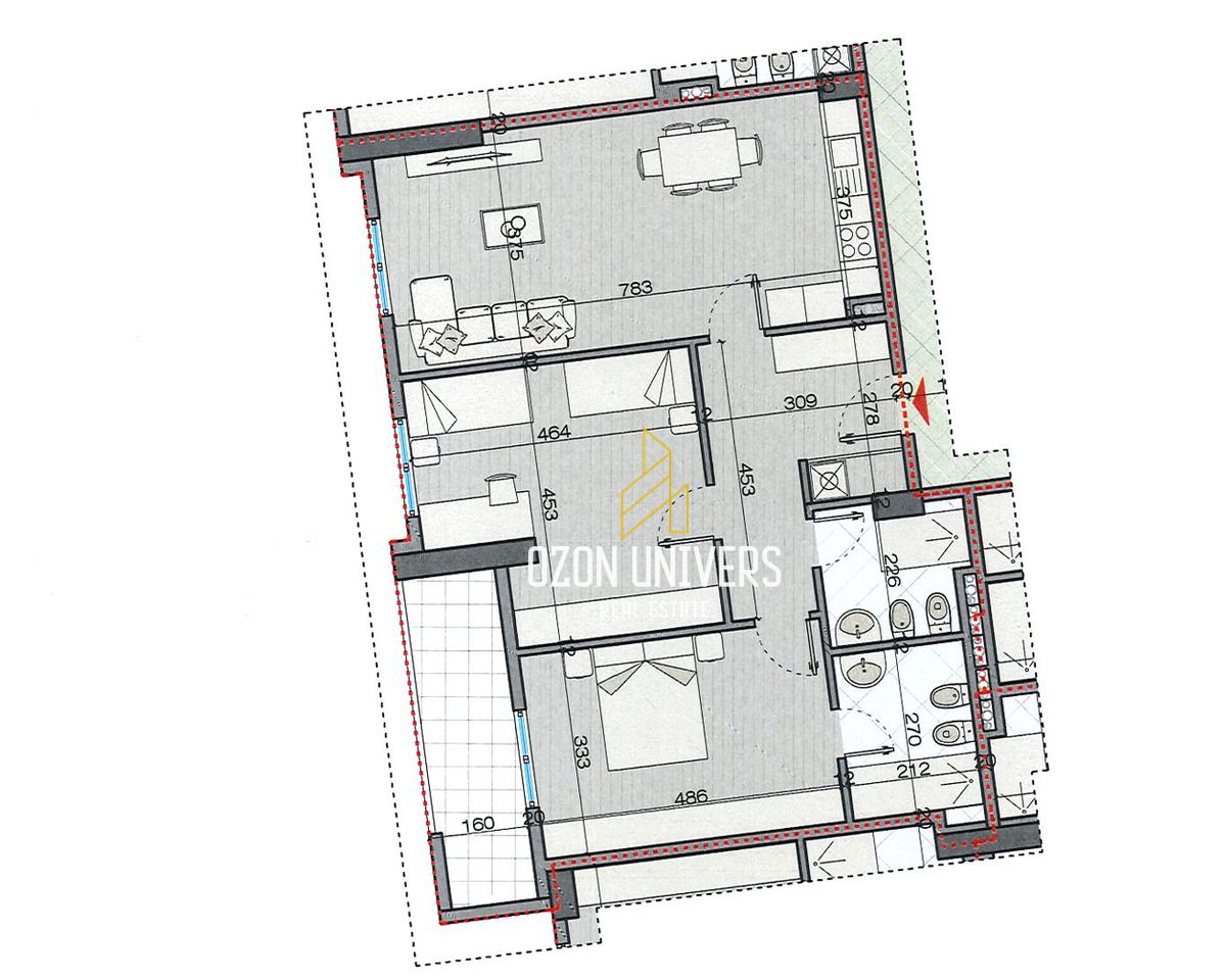 2+1 Apartment for sale, Alba Construction