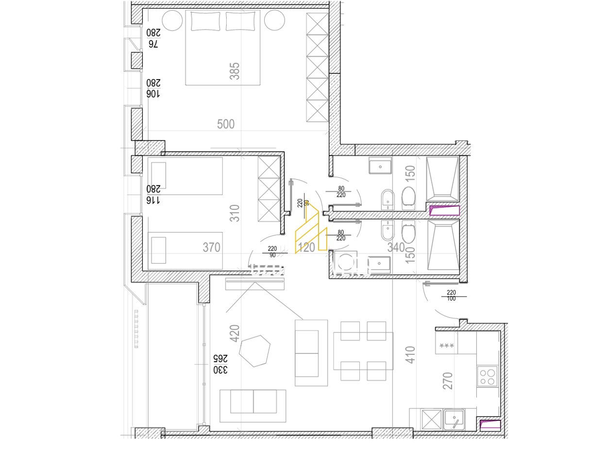 Apartament 2+1 për shitje tek Riverside Residence, Rruga Javer Malo!