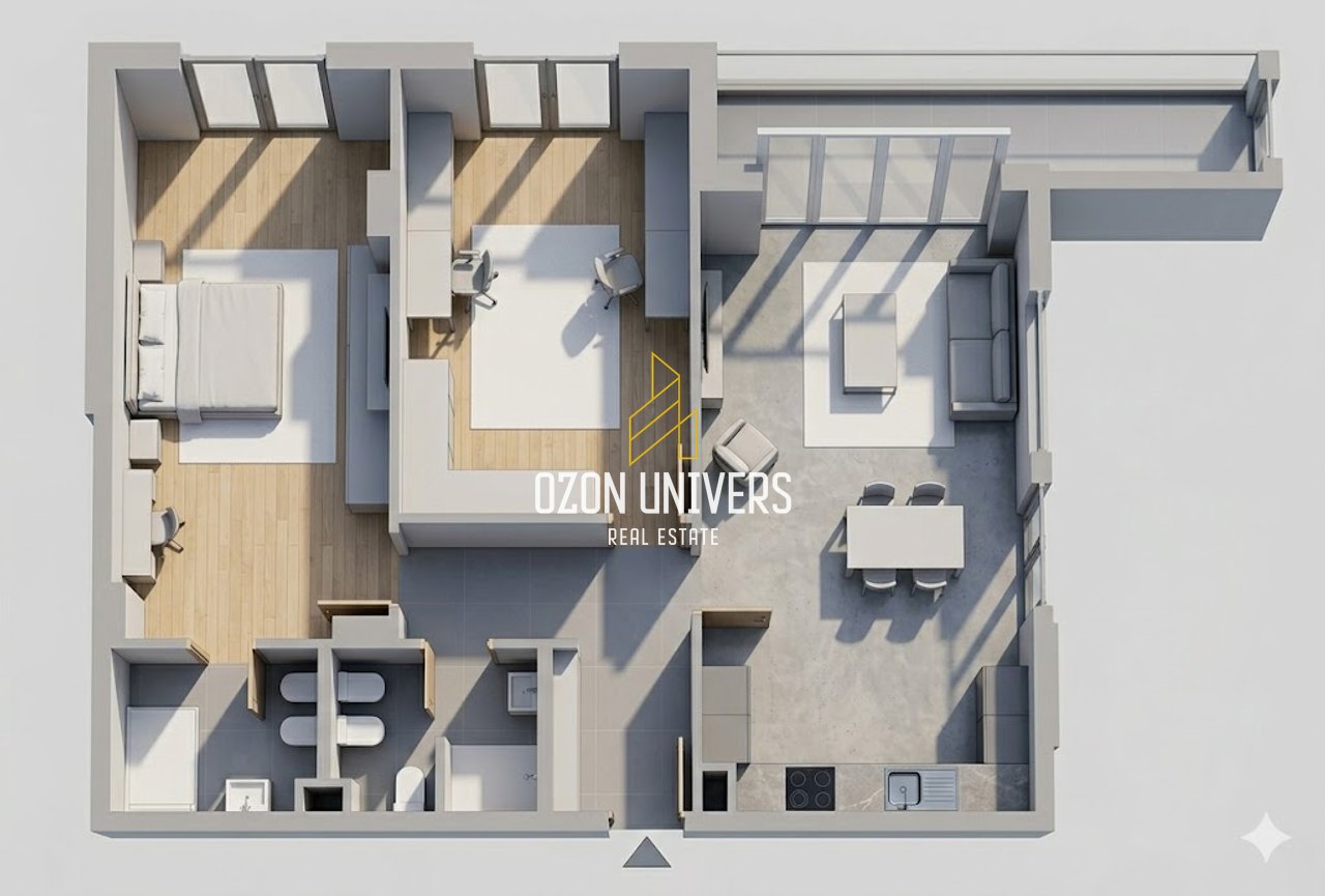 Appartamento 2+1+2 in vendita, Monark Residence 2, Paskuqan