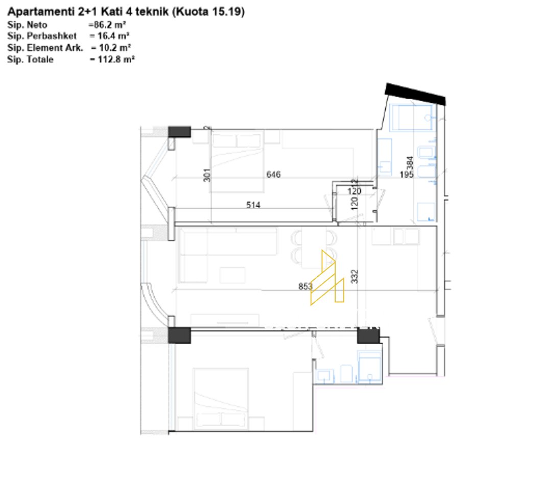 Apartament 2+1+2 për shitje, VIVA 3!