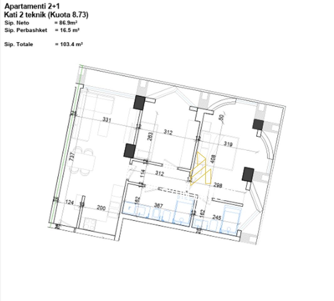 Apartament 2+1+2 për shitje, VIVA 3!