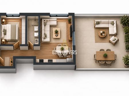 Apartament 1+1+Verandë për shitje pranë Vilës L, Astir!!