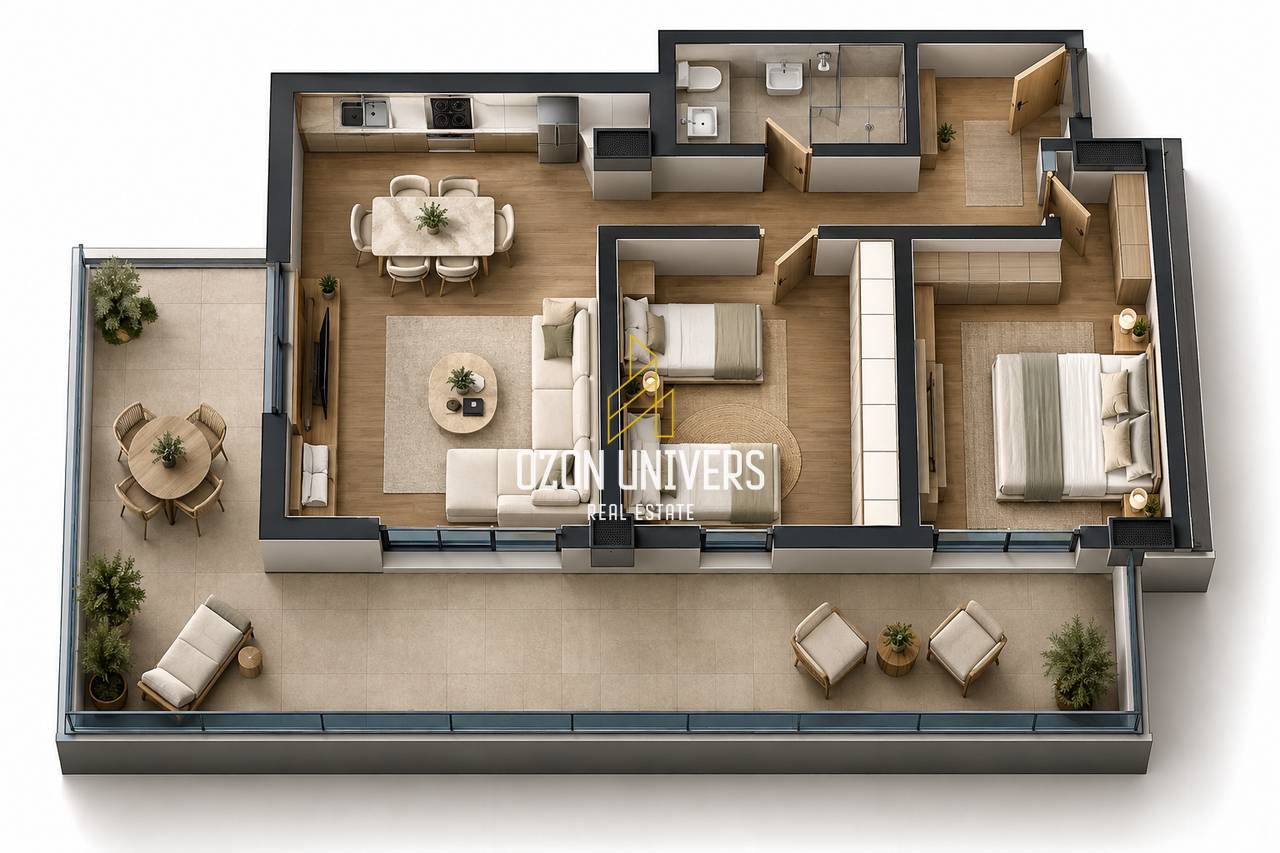 Appartamento 2+1+Veranda in vendita vicino a Villa L, Astir!!