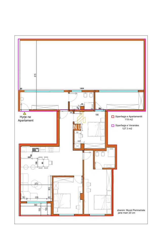 Apartament 3+1+2 Poste Parkimi për shitje tek Stacioni i Trenit, pas ish-Mullirit!