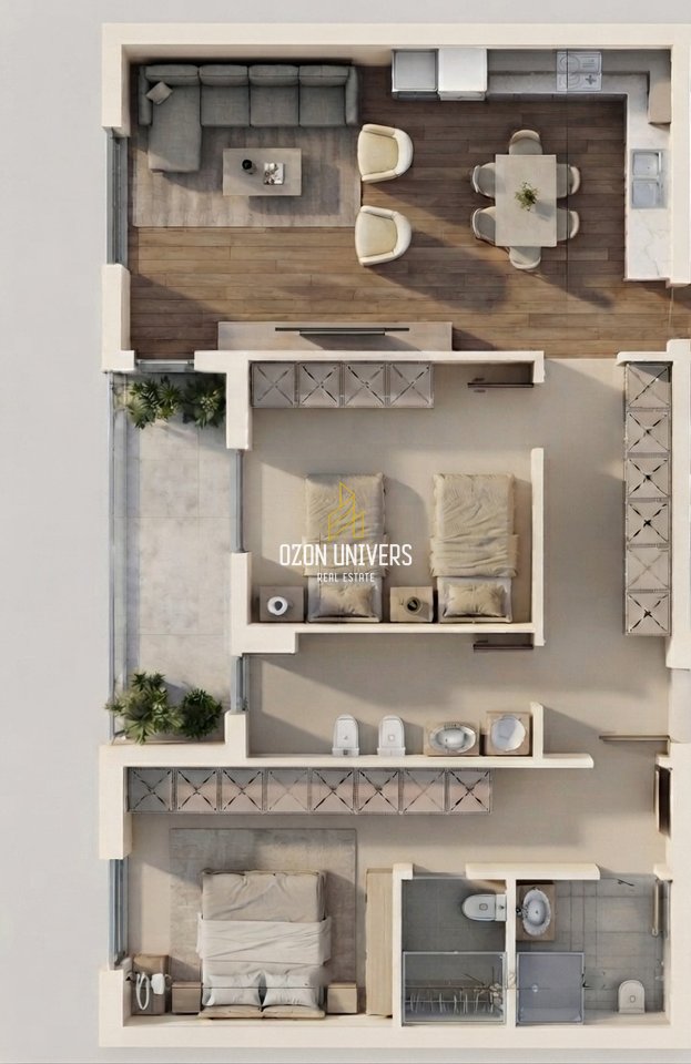 Apartament 2+1+2 për shitje tek Rezidenca Apollo, Paskuqan!