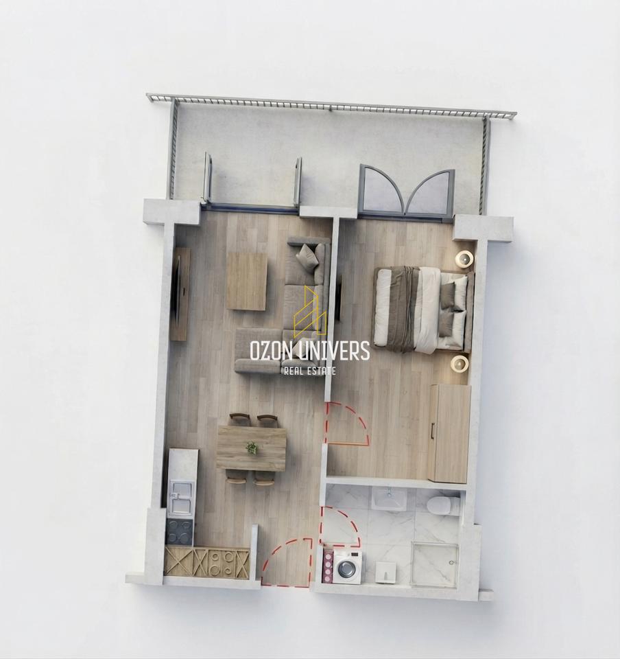 Apartment 1+1 for sale at Ilyonis Residence, Shëngjin!