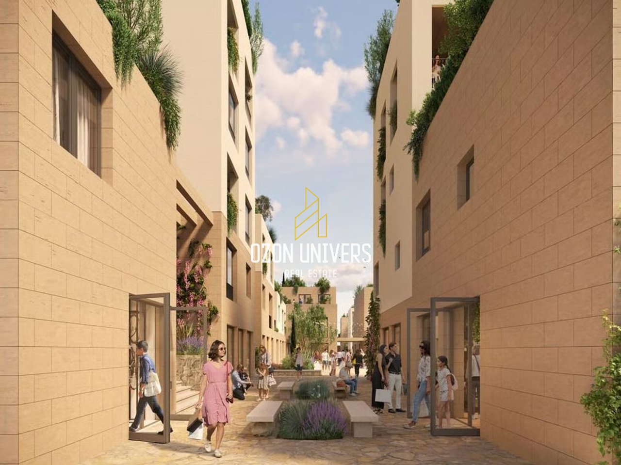 Apartament 2+1 me oborr për Shitje tek Square Village, Dhërmi!