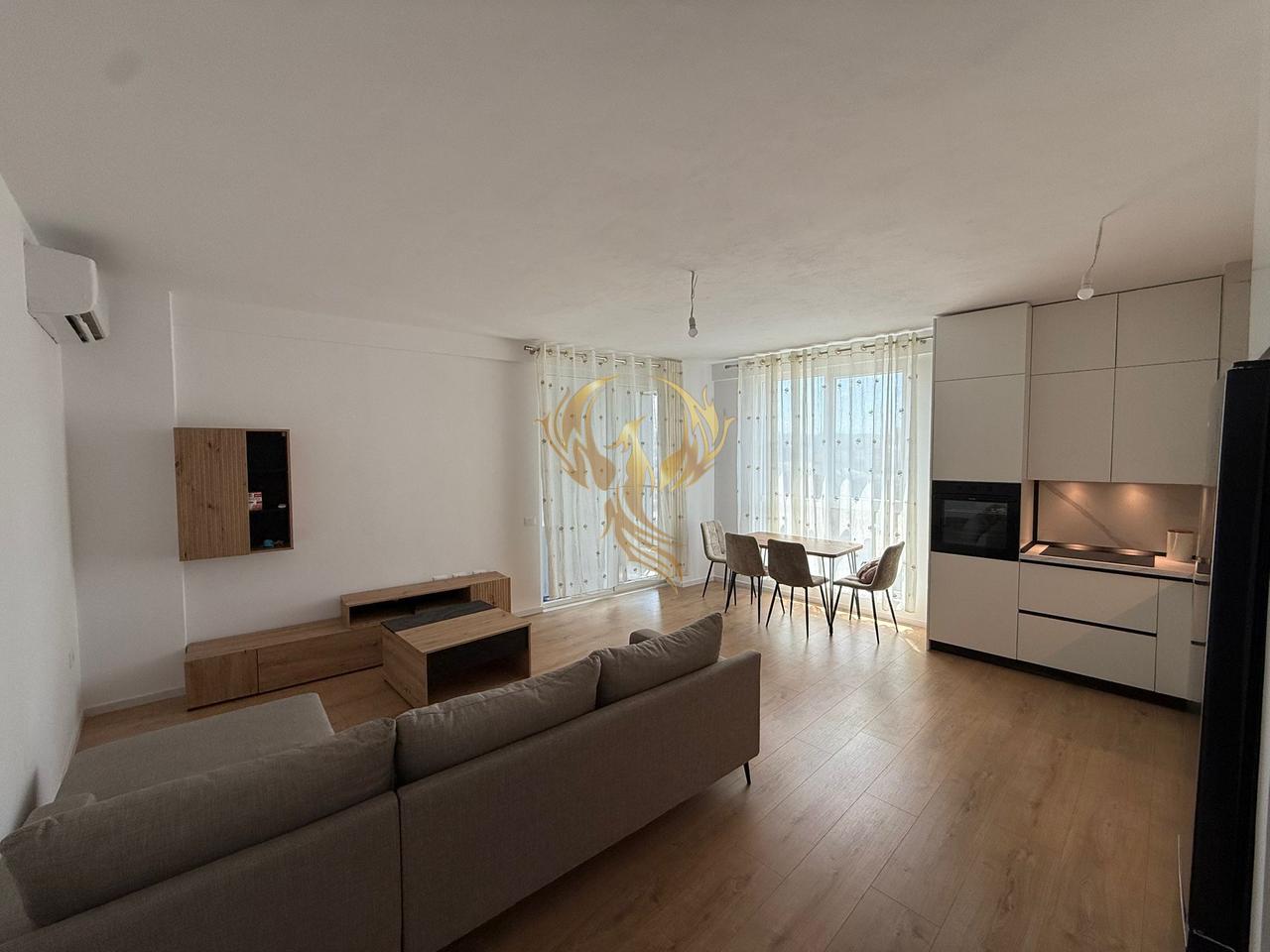 A 2+1 apartment is for rent in a newly completed building on Besa Street, near Hotel Meridian.