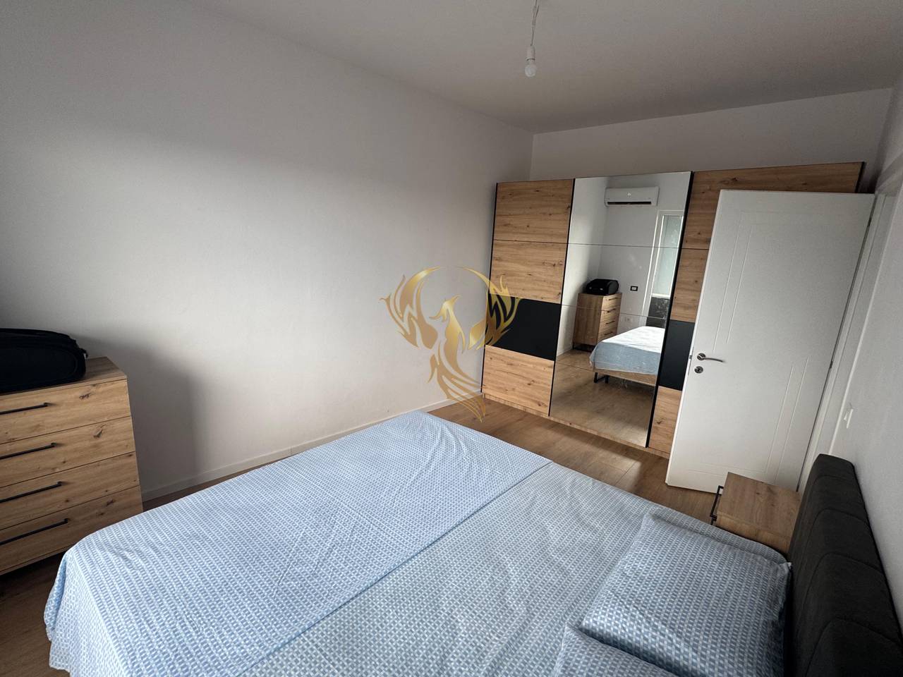A 2+1 apartment is for rent in a newly completed building on Besa Street, near Hotel Meridian.