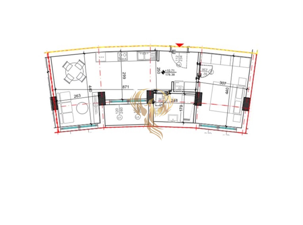 Shitet apartament 1+1 tek Rezidenca Kodra e diellit 2