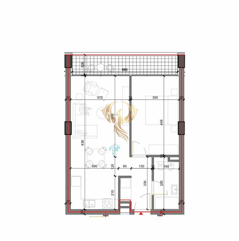 Appartamento 1+1 in vendita al 4° piano nel Complesso “Forest Residence”.