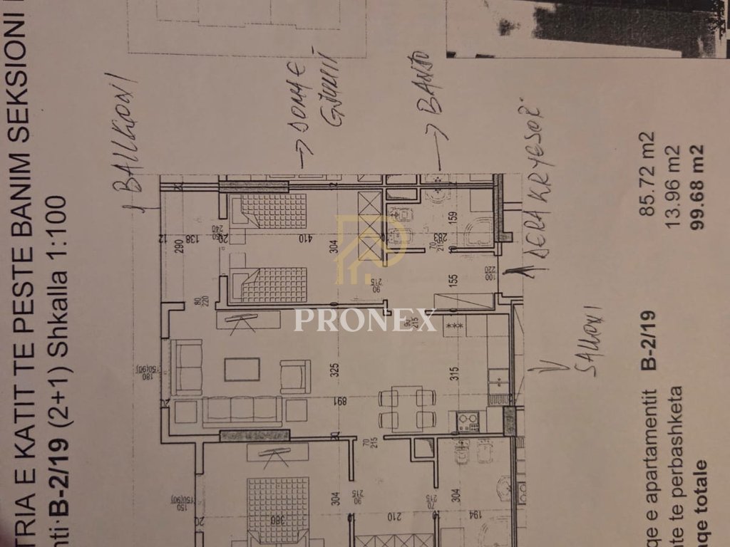 Apartament per shitje 2+1+2 ne Astir