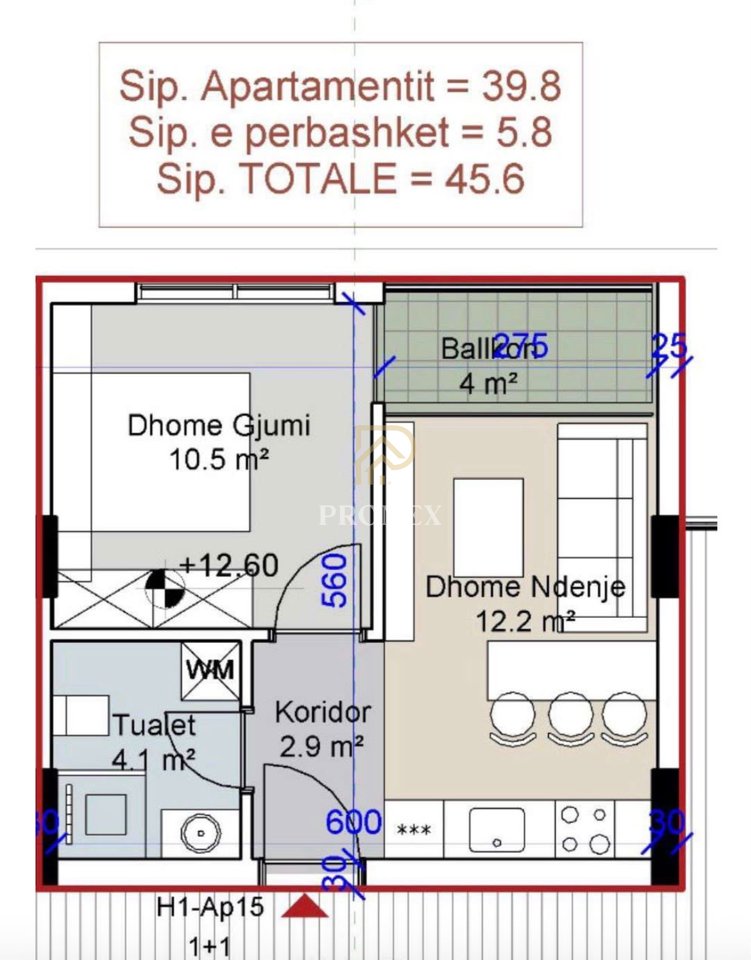 Apartament 1+1, për shitje, Gjiri i Lalzit, Hamallaj, Porto Lalzi - 114000 €