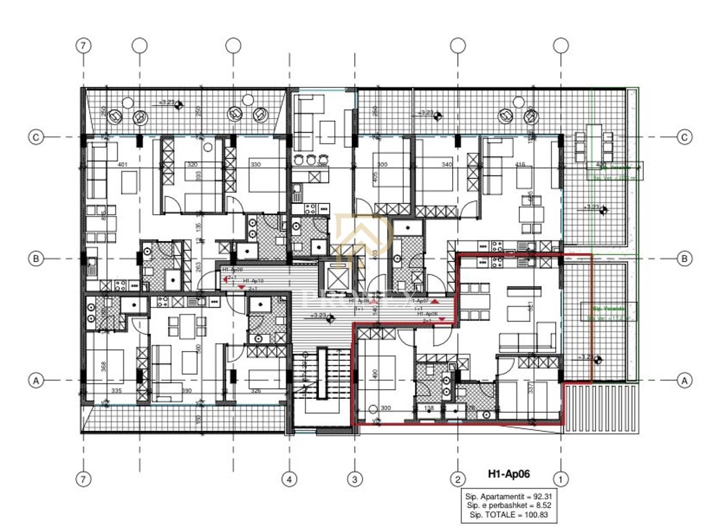 Apartament, 2+1+2+Verande, për shitje, Gjiri i Lalzit, Hamallaj, Porto Lalzi - 323000 €