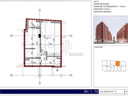 Shitet apartament 1+1+Garderobe tek Klensi Rezidence,Inxhinieria!