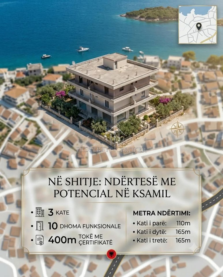 🏝️ NË SHITJE – NDËRTESË ME POTENCIAL NË KSAMIL 🌊