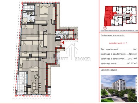 Apartment 3+1+2 for sale at Elbavo Residence, Jordan Misja Street!