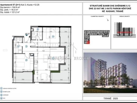 Shitet apartament 2+1+2 tek Moa Rezidence, mbrapa Casa Italia!