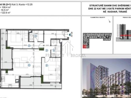 Shitet apartament 2+1+2 tek Moa Rezidence, mbrapa Casa Italia!
