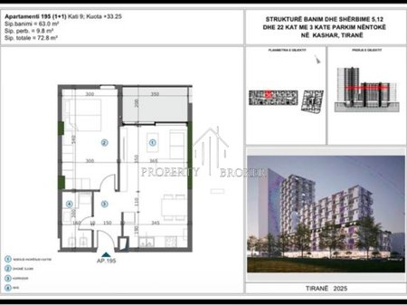 Shitet apartament 1+1 tek Moa Rezidence, mbrapa Casa Italia!