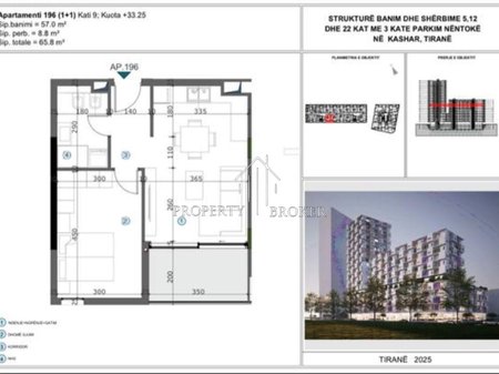 Shitet apartament 1+1 tek Moa Rezidence, mbrapa Casa Italia!