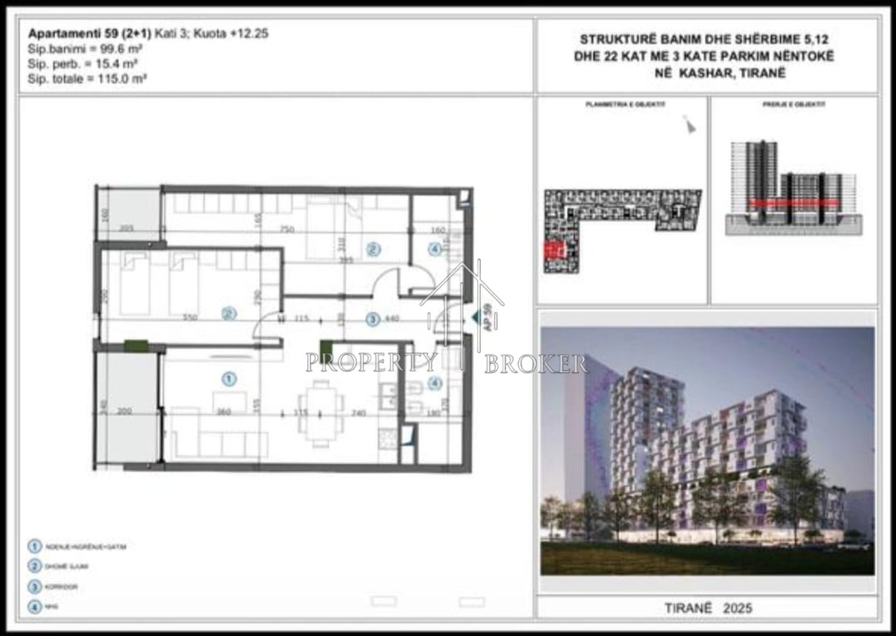 Shitet apartament 2+1+2 tek Moa Rezidence, mbrapa Casa Italia!