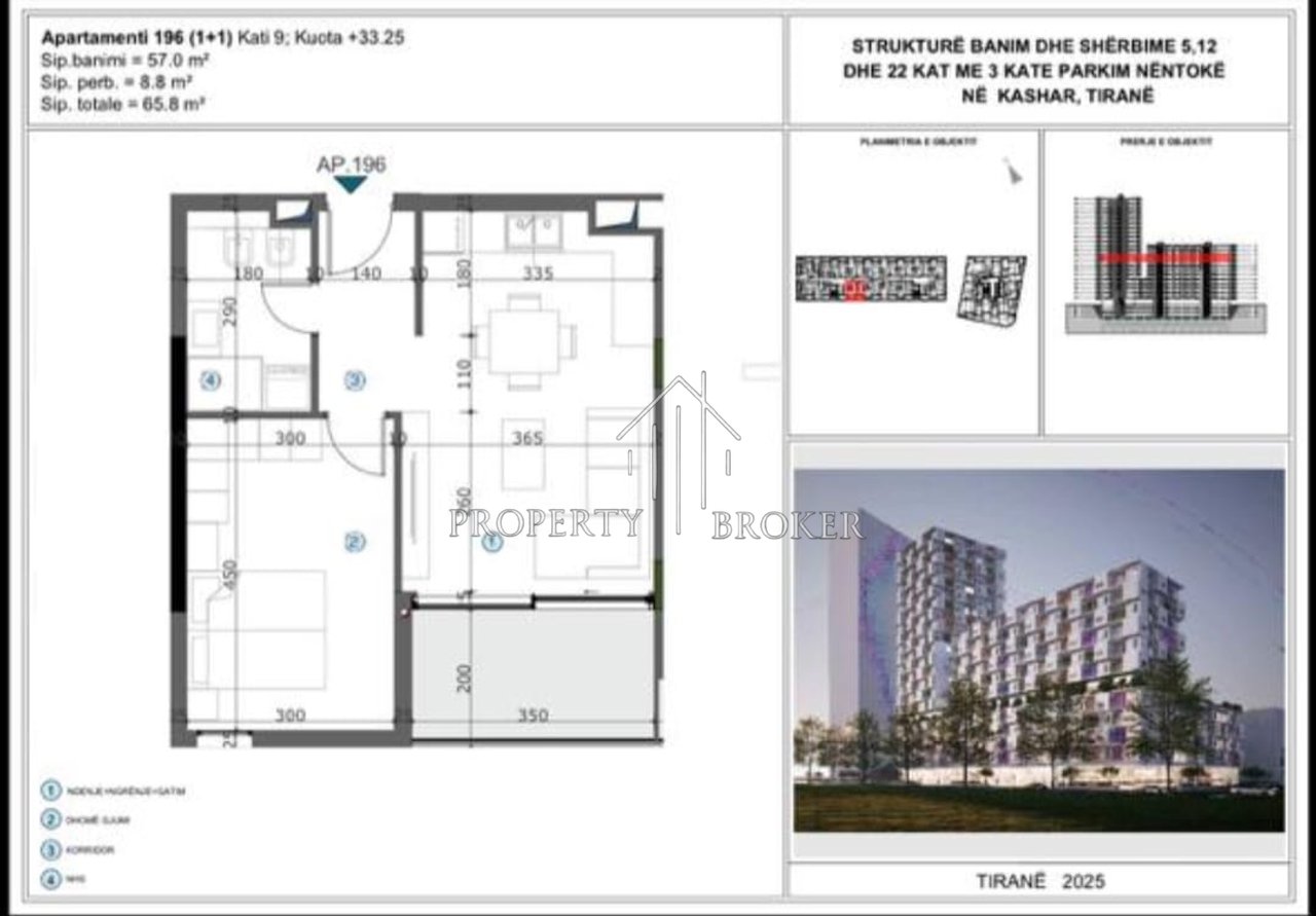 Shitet apartament 1+1 tek Moa Rezidence, mbrapa Casa Italia!