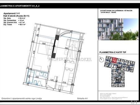 For sale 1+1 apartment at Vira Complex, Javer Malo Street, Former Bus Park!