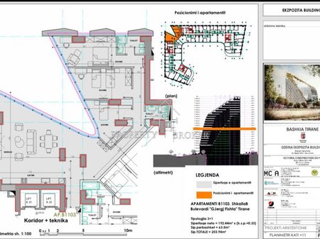 Vendesi appartamento 3+1+2 presso il Complesso Ekspozita Building, Viale Gjergj Fishta!