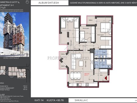 Vendesi in vendita 3+1+2 a Hora Vertikale, Via Muhamet Gjollesha!