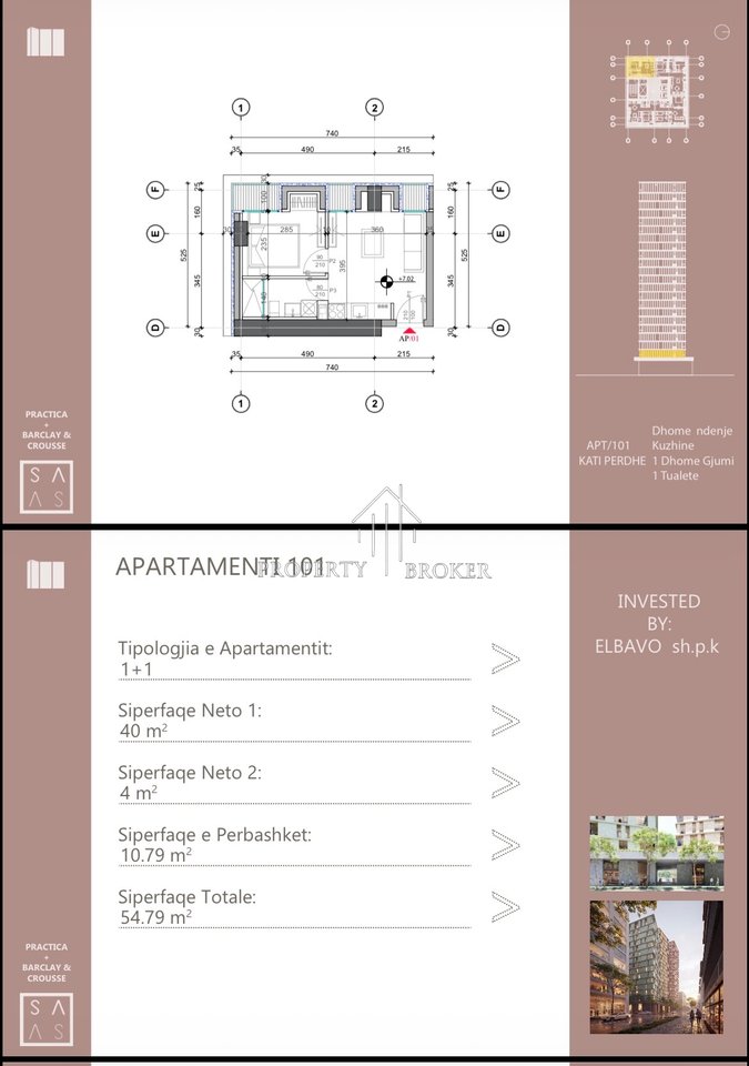 🏡 SHITET APARTAMENT 1+1  tek Sky Combo,Bulevardi i Ri!