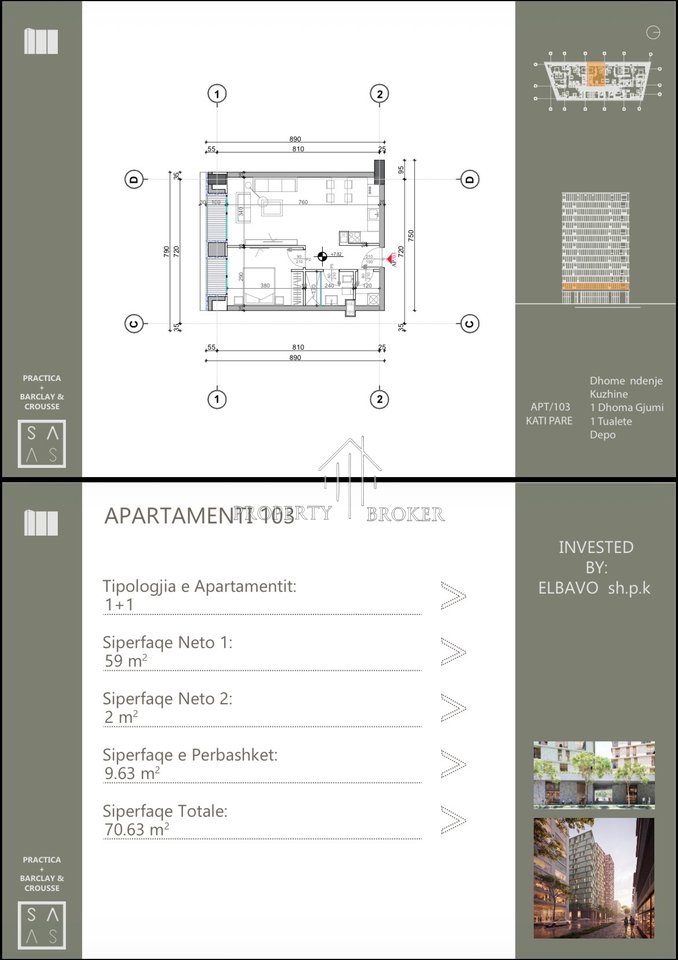 🏡 SHITET APARTAMENT 1+1  tek Sky Combo,Bulevardi i Ri!
