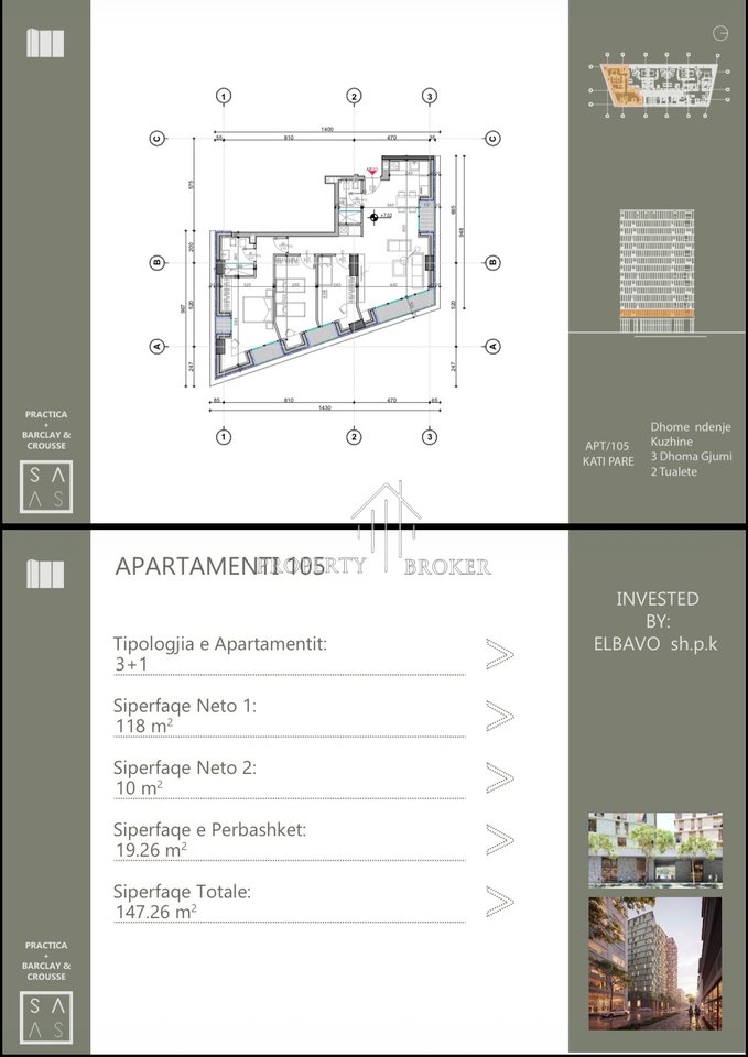 🏡 SHITET APARTAMENT 3+1+2 tek Sky Combo,Bulevardi i Ri!