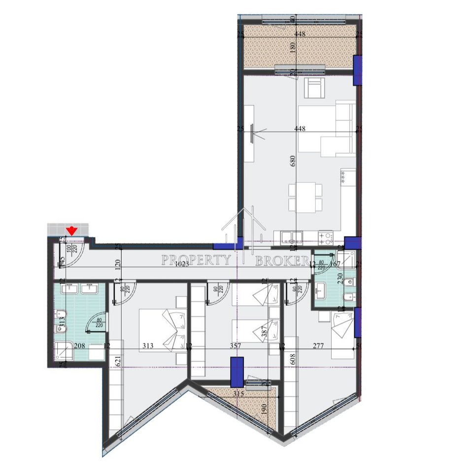 Shitet apartament 2+1+2+2B tek Colonnade Residence, 1600€/m²